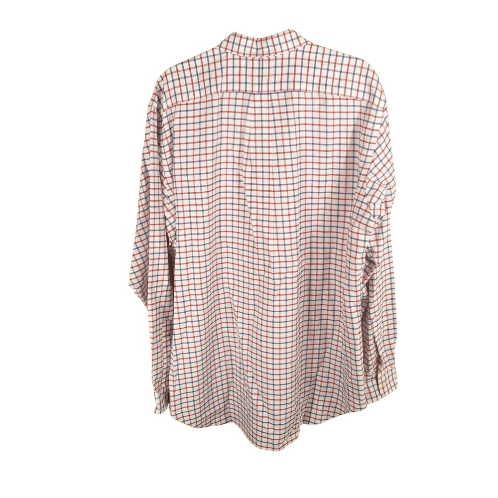 Ralph Lauren Mens LT Tall Red Blue Tattersall Check Button Down Shirt Cotton - Picture 5 of 7